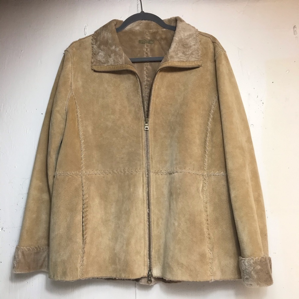Vintage Guess Suede Patchwork Jacket - image 1